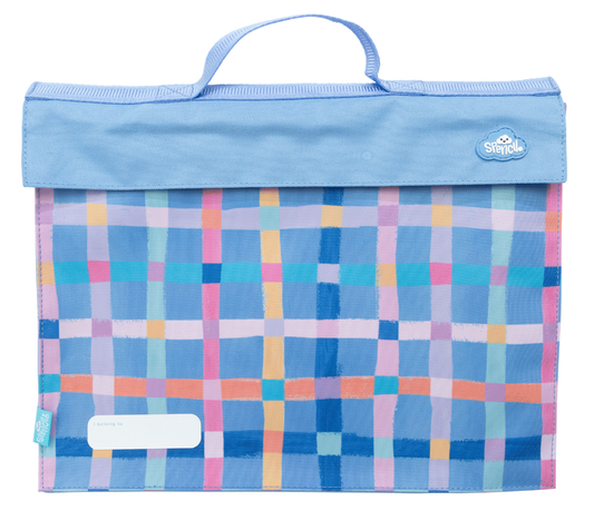 Library Bag - Pastel Plaid