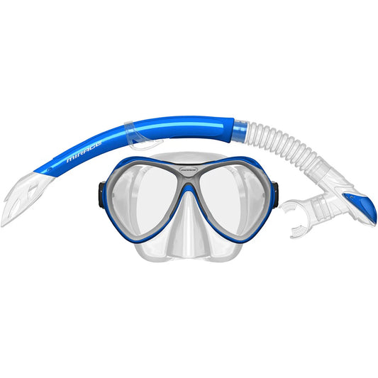 Mirage Crystal Silicone Mask and Snorkel Junior - Blue