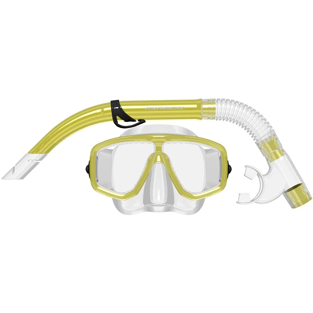 Mirage Cruise Adult Mask and Snorkel Set - Yellow