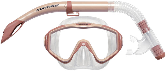 Mirage Oasis Silitex Adult Mask and Snorkel Set - Sandy Tan