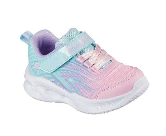 Skechers Kids' S-Lights: Sola Glow - Colour Breeze Aqua/Pink/Multi