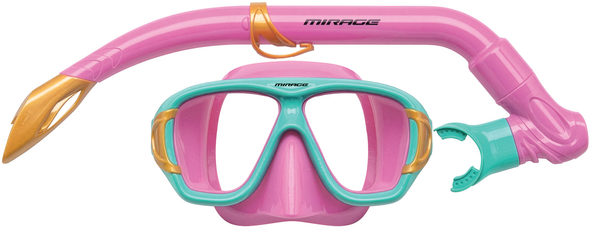 Mirage Reef Junior Silicone Mask & Snorkel - Pink