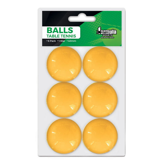 Table Tennis balls - 1 Star Orange x6