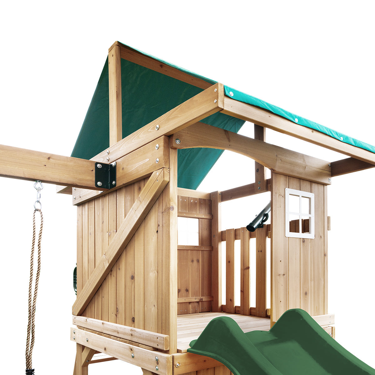 Lifespan Kids Montrose Swing Set & Play Centre with 2.2m Slide (Green)