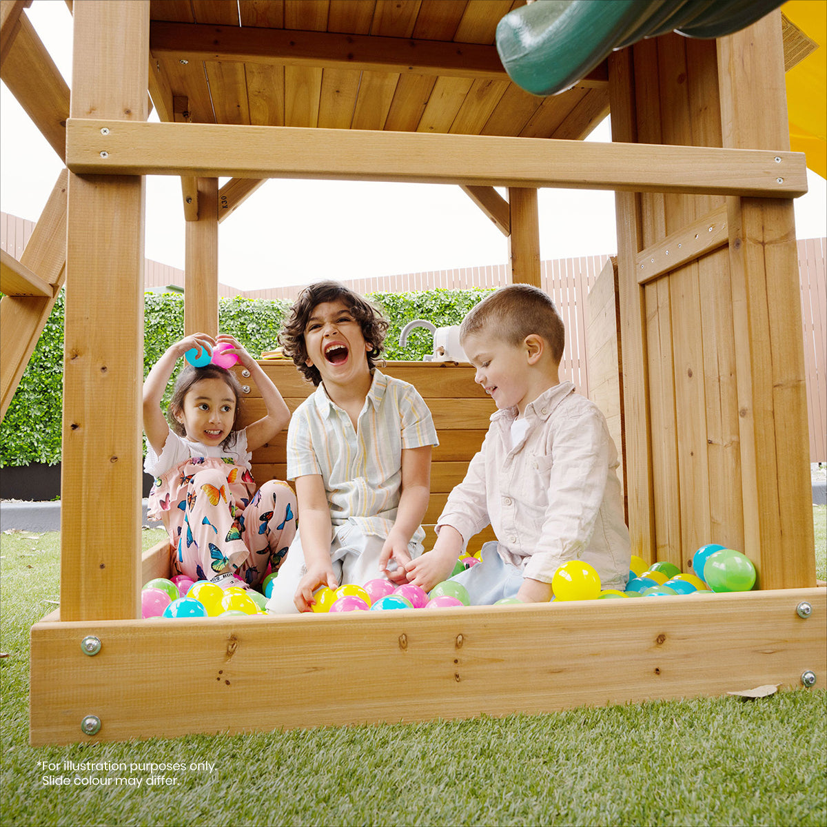 Lifespan Kids Montrose Swing Set & Play Centre with 2.2m Slide (Green)