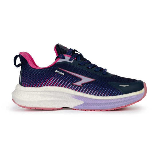 Sfida Zephyr 2.0 Girls Runners (Lace Up) - Navy/Lavender/Fuchsia