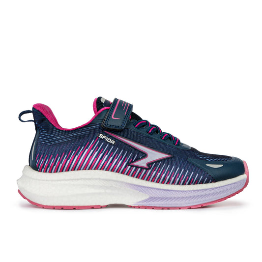 Sfida Zephyr 2.0 Girls Runners (Velcro) - Navy/Lavender/Fuchsia