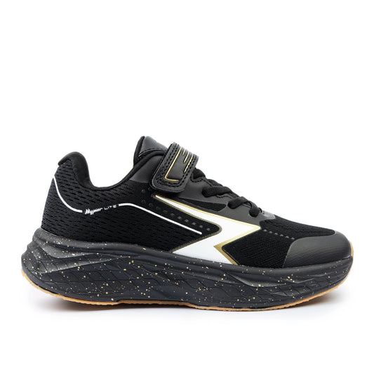 Zyric V Strap Boys Runner - Black/Gold