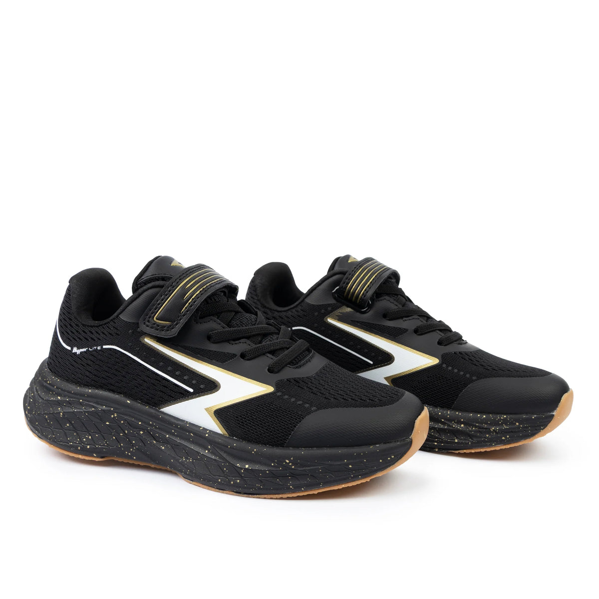 Zyric V Strap Boys Runner - Black/Gold
