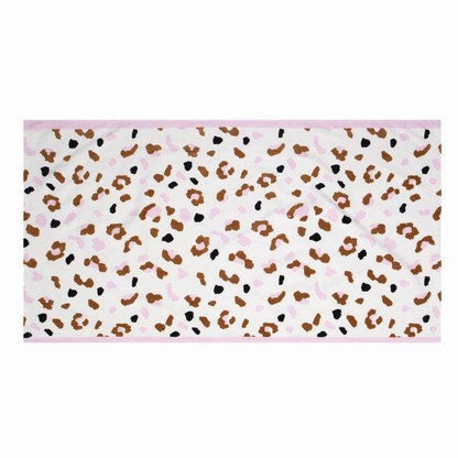 Swim Essentials Luxe Beach Towel - Khaki Leopard, 135 x 65 cm