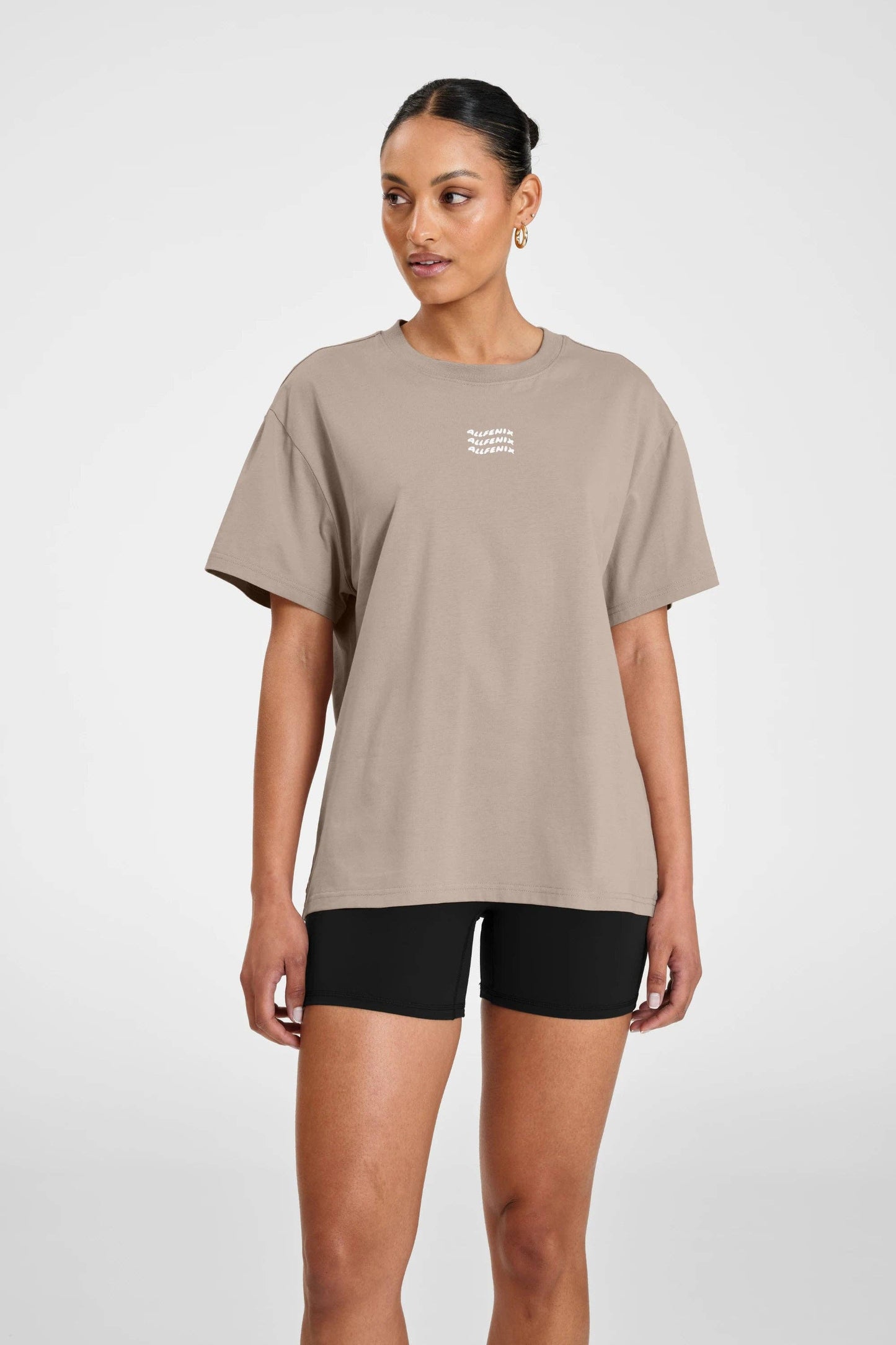 ALLFENIX Waves Logo Tee: Taupe