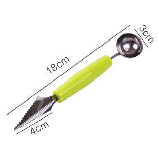 Melon Scoop & Fruit Cutter (Multi-Purpose) - Green