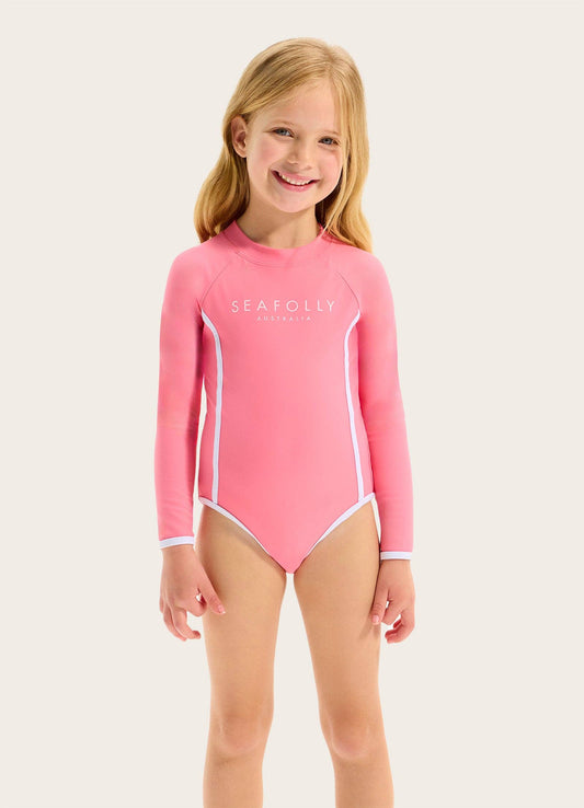 Seafolly Kids Essential Logo Paddlesuit - Bubblegum