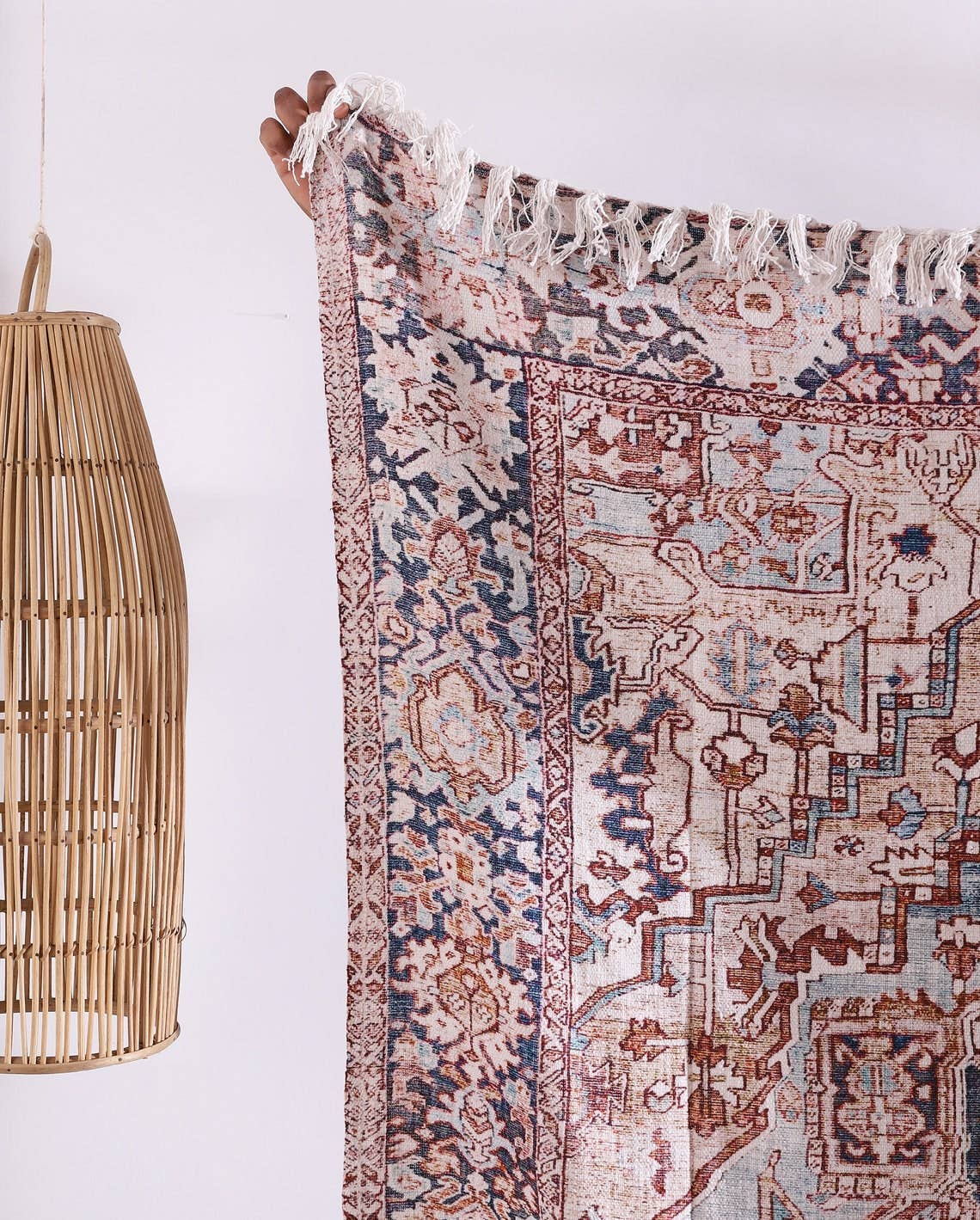 Luxury Rustic Cotton Wool Throw Rug Blanket Quilt - Brown