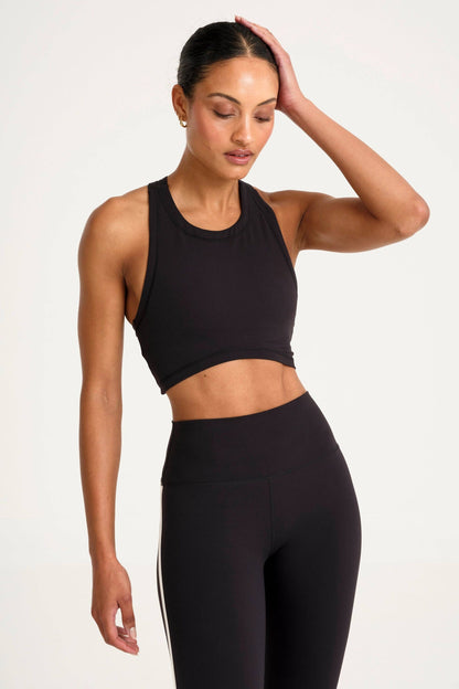 ALLFENIX CloudCore High Neck Longline Sports Bra - Black