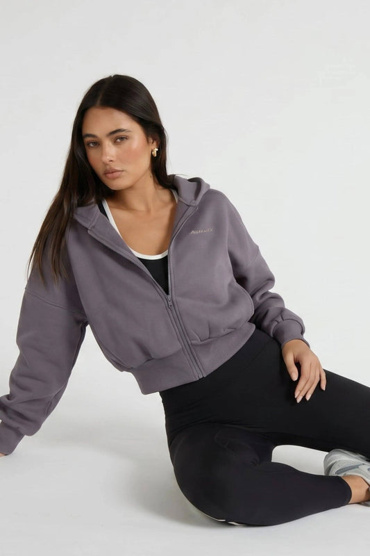 ALLFENIX Cropped Zip Hoodie