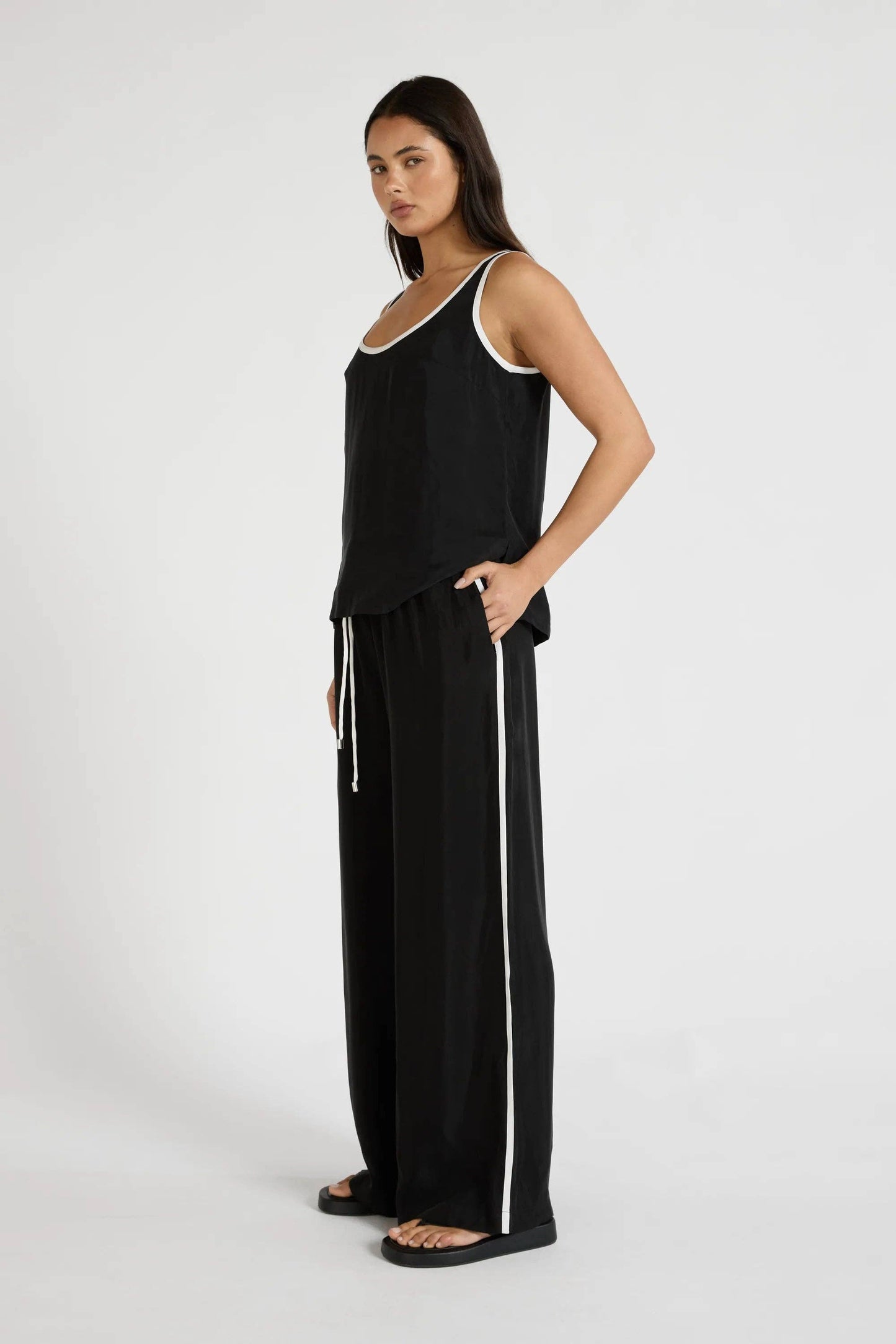 Cupro Contrast Tank