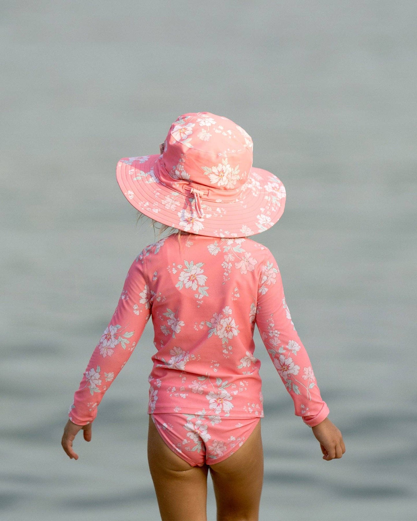 Swim Kids Rashie L/S Full Zip Classic - Scarlet