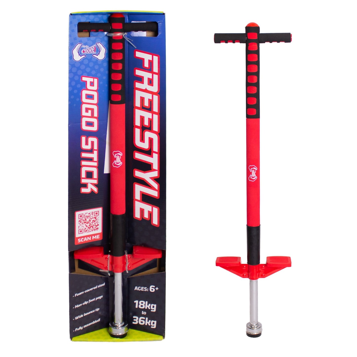 Cooee Freestyle Pogo Stick - Red/Black
