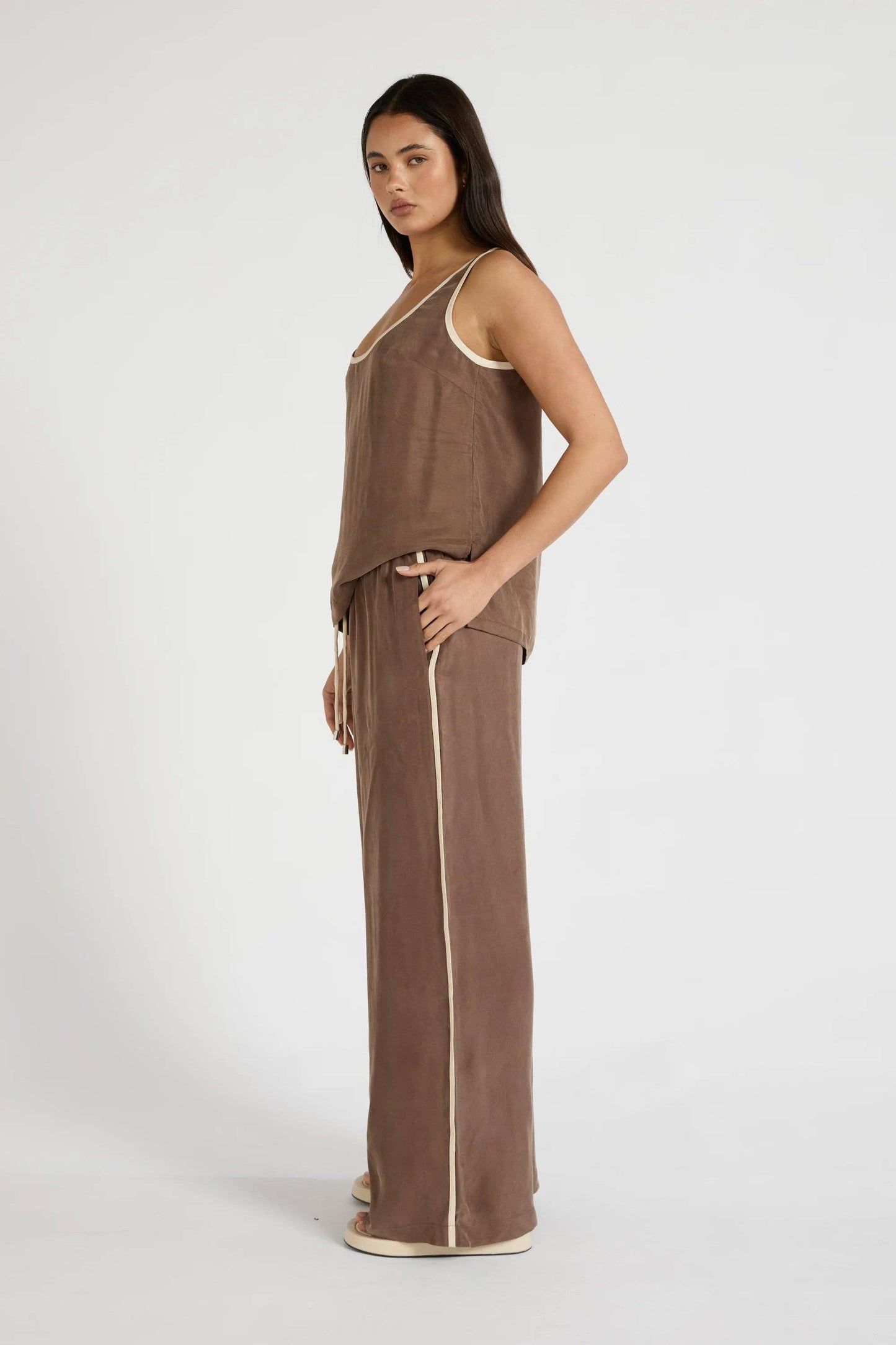 Cupro Contrast Tank