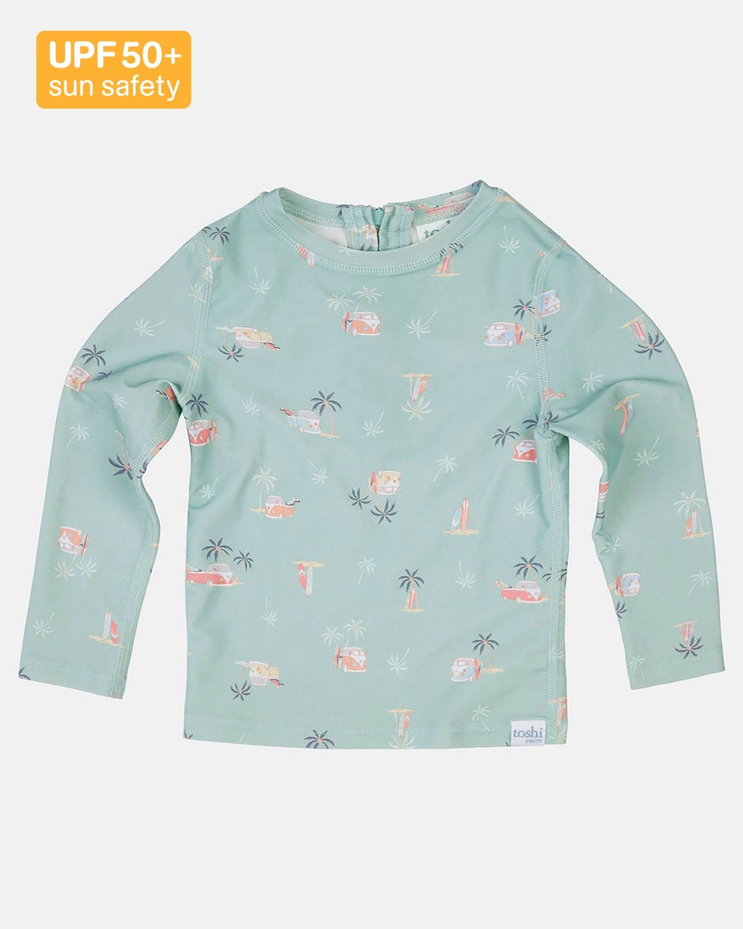 Swim Kids Rashie L/S Half Zip Classic - Uluwatu