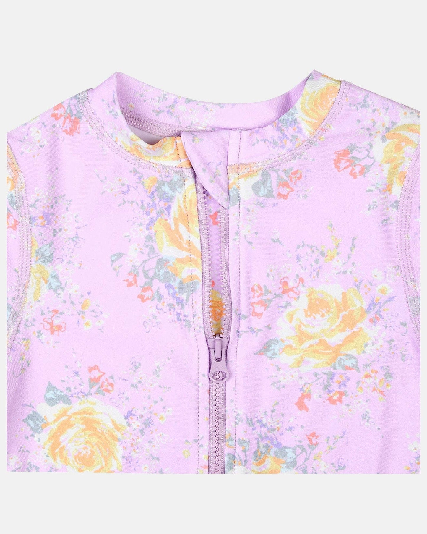 Swim Kids Rashie L/S Full Zip Classic - Scarlet