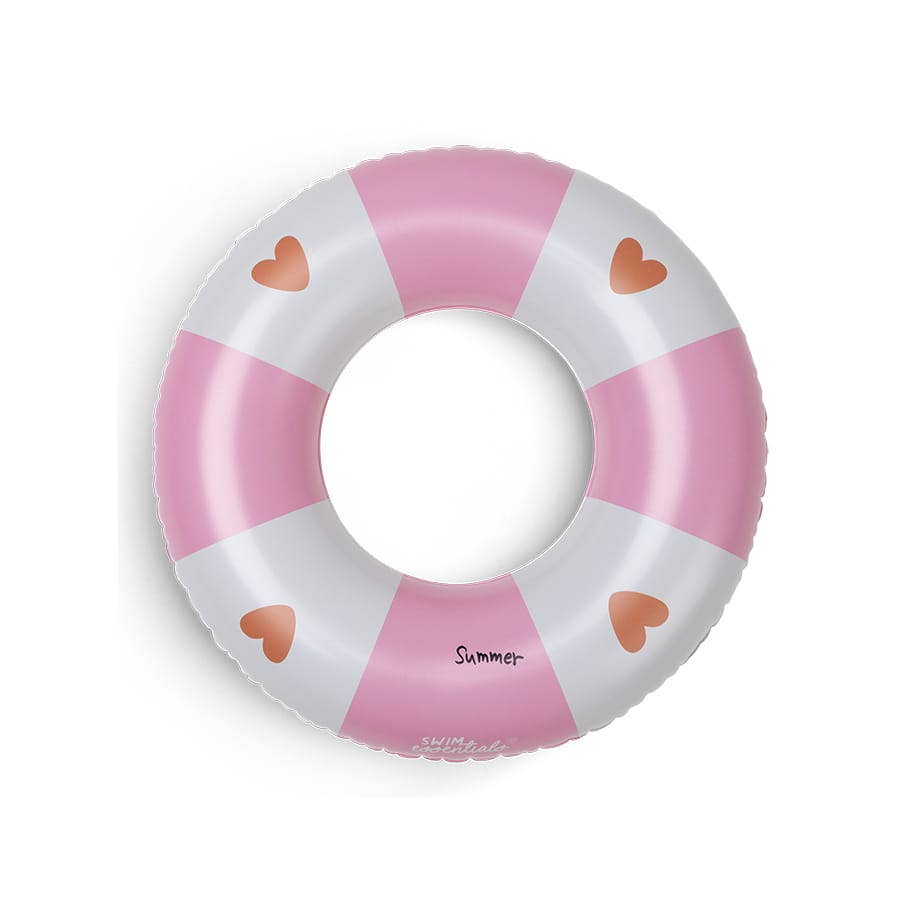 Swim Essentials Inflatable Swim Ring - Cozy Hearts, 55 cm