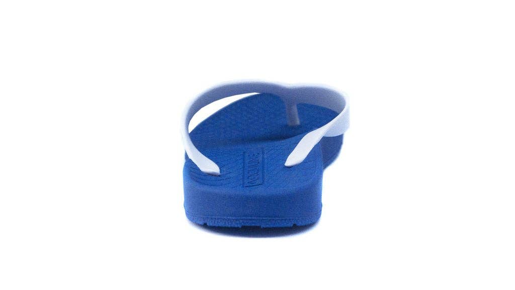 Archline Kids Orthotic Flip Flops – Blue/White