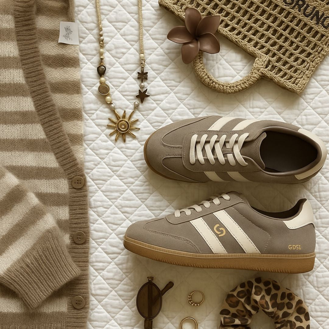 Goodsole Parallel Sneaker ~ Walnut / Ivory Suede