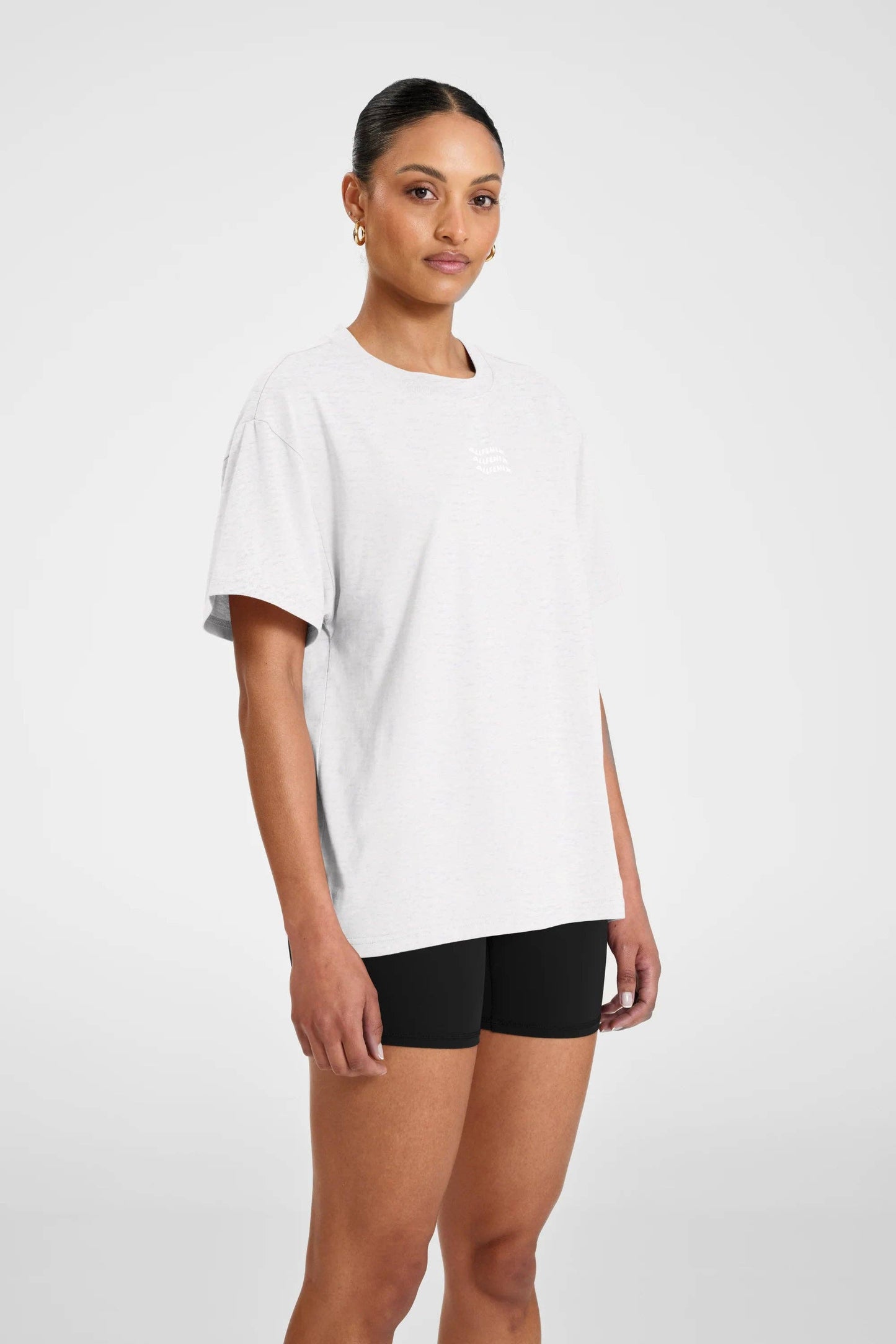 ALLFENIX Waves Logo Tee: White Marle