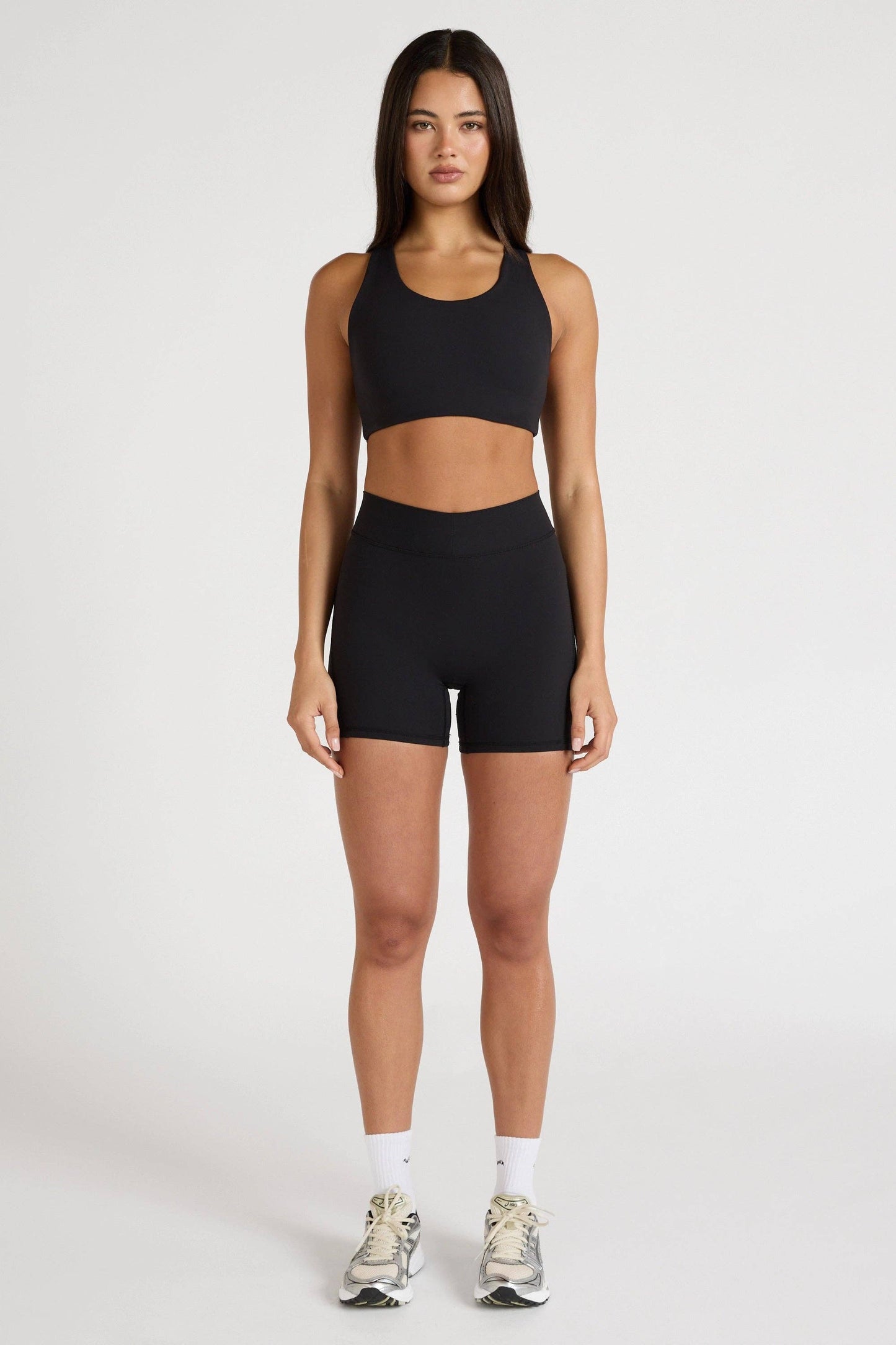 EcoSculpt Racer Sports Bra - Black