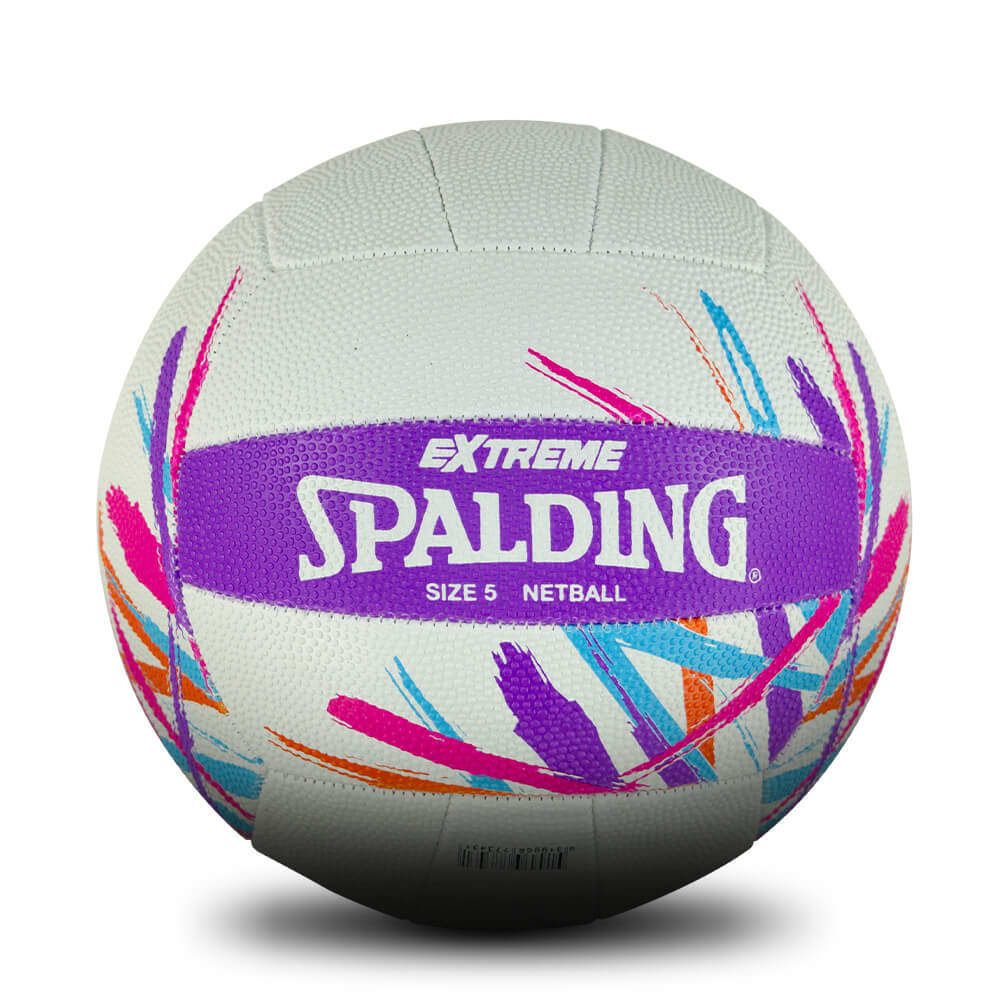 Spalding Extreme Training Netball - White & Multi (Size 5)