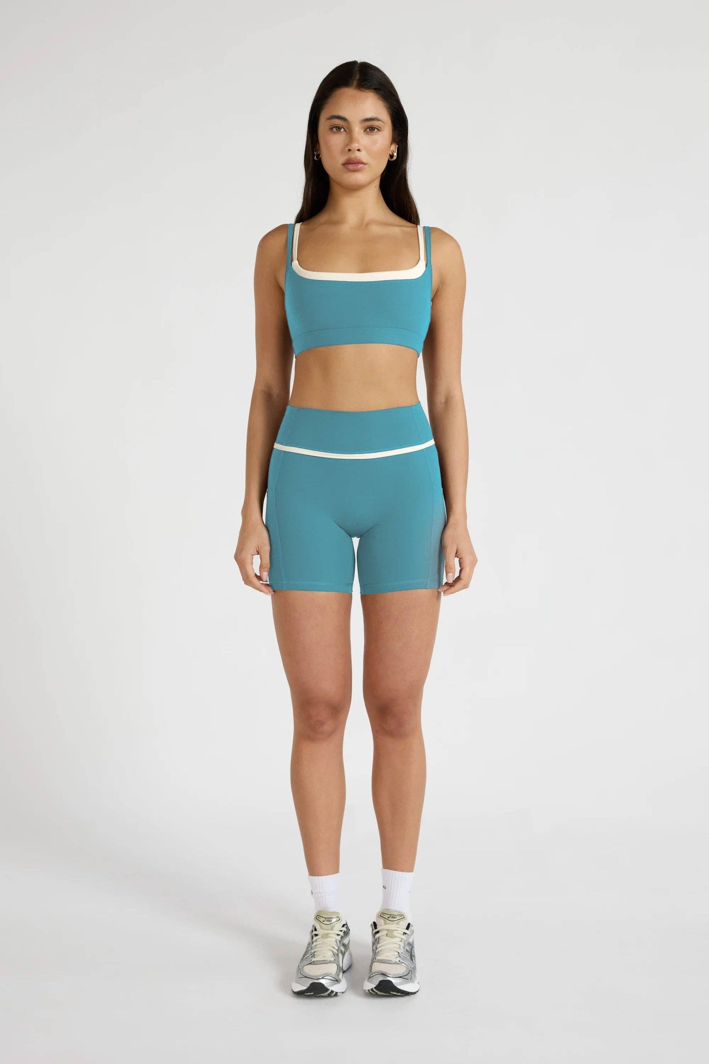 ALLFENIX CloudCore Contrast Double Layer Sports Bra - Lagoon