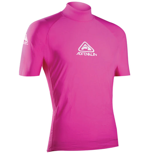Adrenalin Junior Vivid Short Sleeve Rash Vest 50+UV - Hot Pink