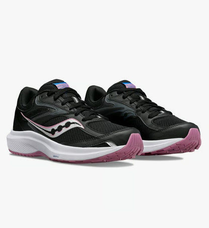 Saucony Cohesion 17 Womens Runners (wide) - Black/Orchid