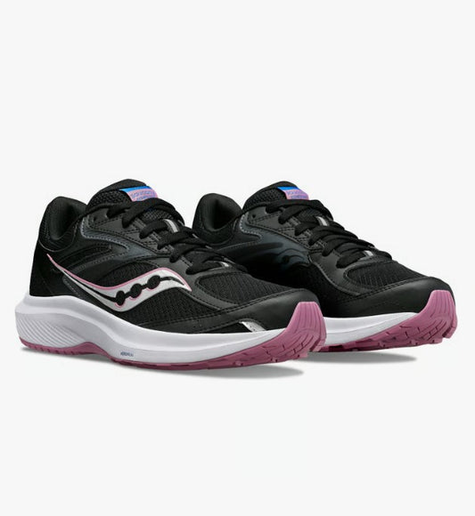 Saucony Cohesion 17 Womens Runners (wide) - Black/Orchid