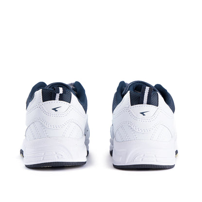 Sfida Defy Junior Leather Cross Trainer (Velcro) - White/Navy