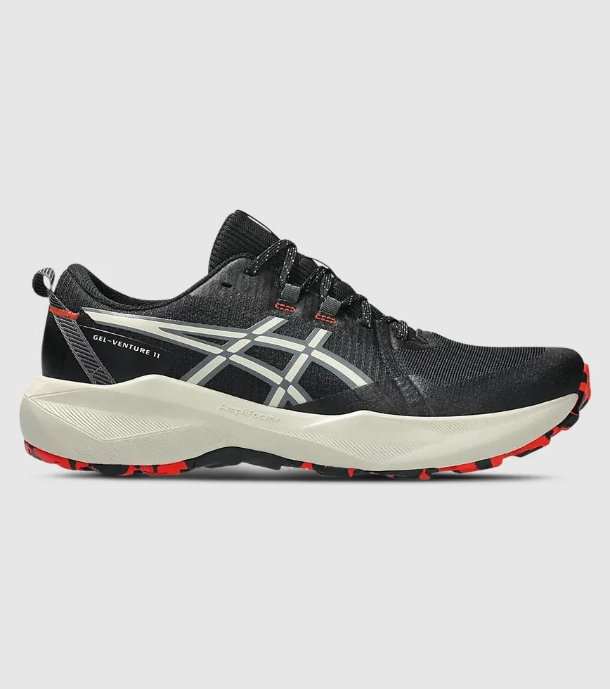 Asics Gel-Venture 11 Men's Trail Running EXTRA WIDE (4E)- Black/Light Dust