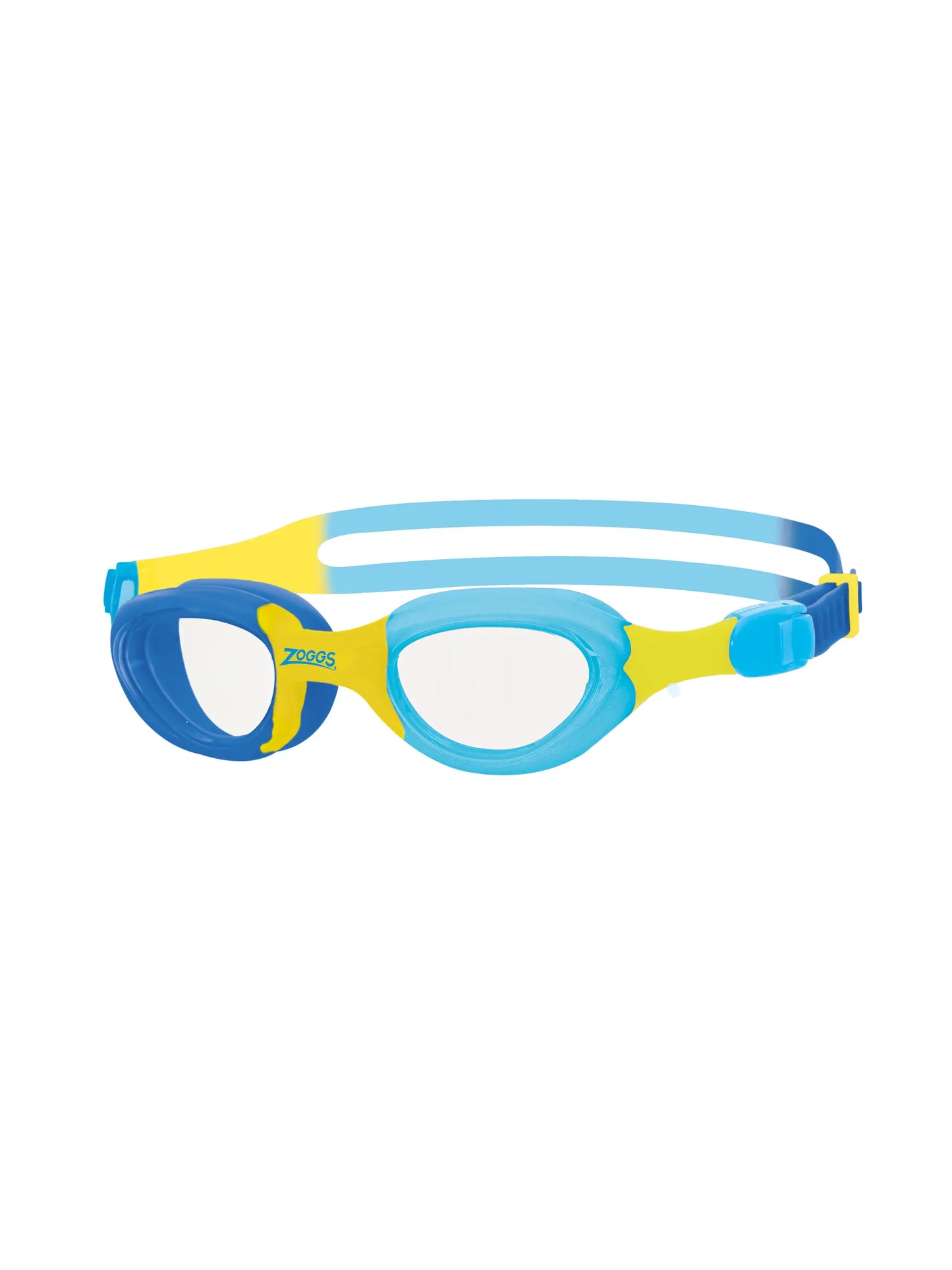 Zoggs Little Super Seal Goggles - Blue/Yellow clear lense