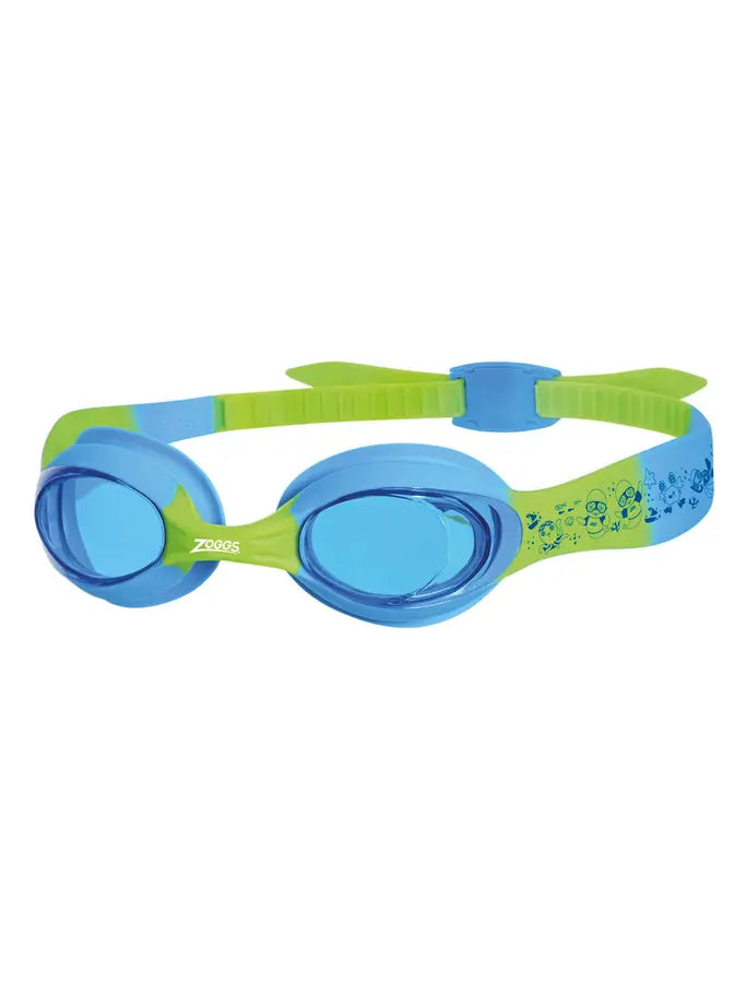 Zoggs Little Twist Swimming Goggles - Blue/Green with Tinted Blue Lens