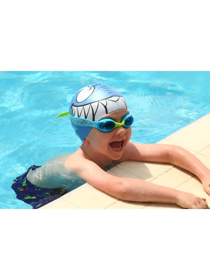 Zoggs Little Twist Swimming Goggles - Blue/Green with Tinted Blue Lens
