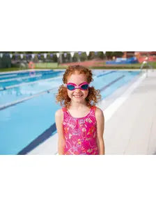 Zoggs Little Twist Swimming Goggles - Pink with Tinted Blue Lens