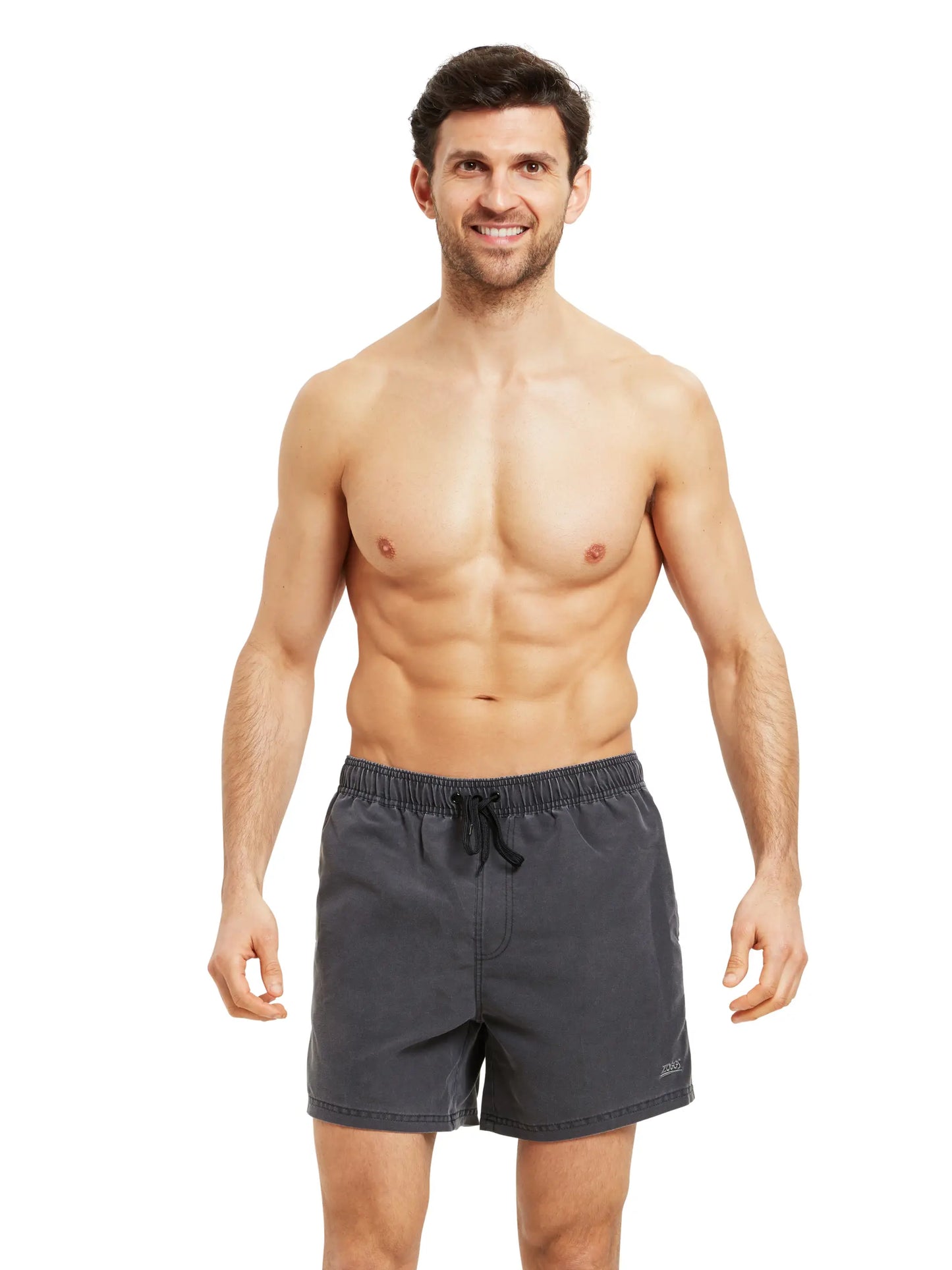 Zoggs Mens Mosman Washed 15 inch Shorts - Charcoal