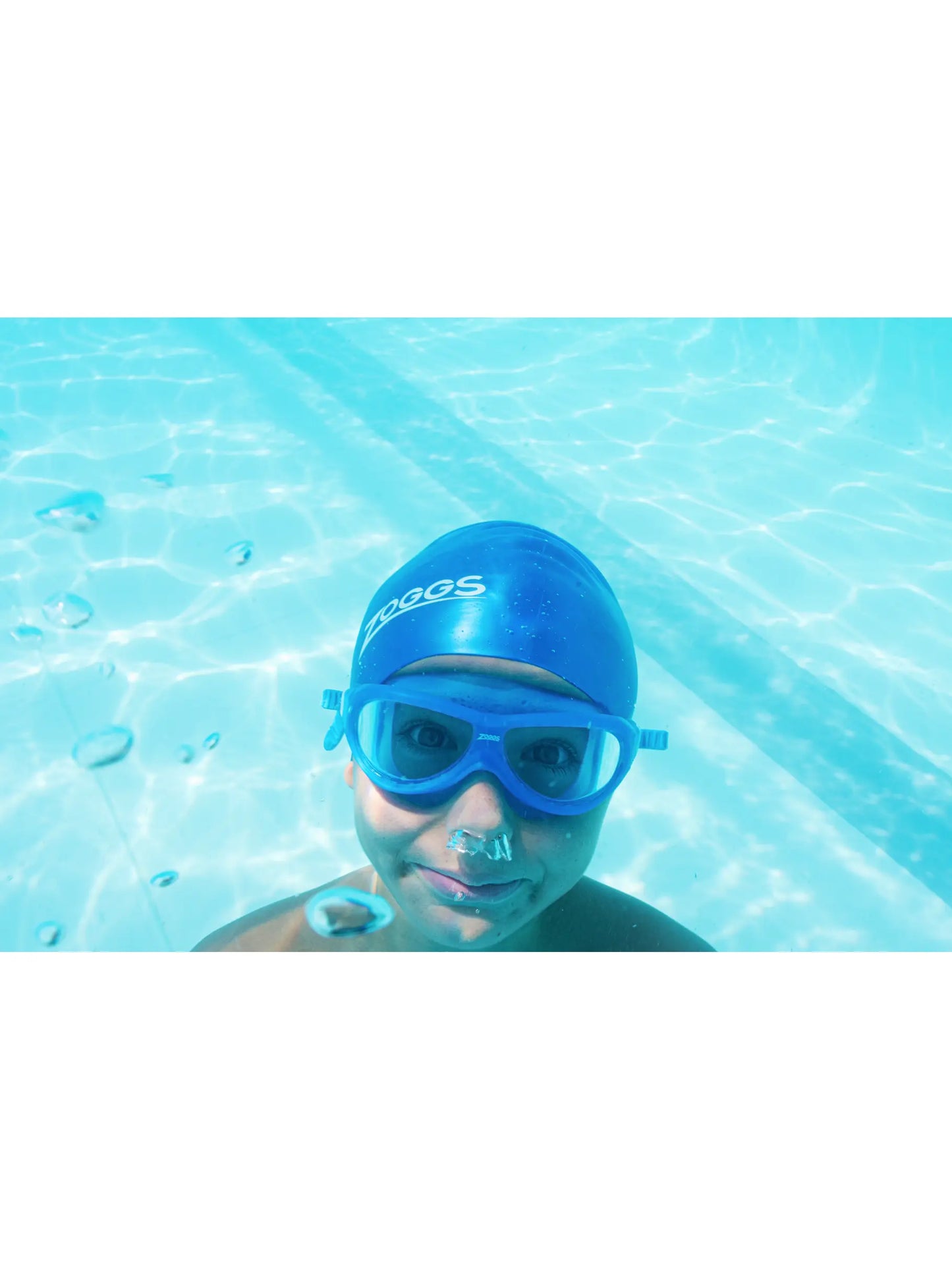 Zoggs Phantom Junior Mask - Blue/White Tinted Blue Lens