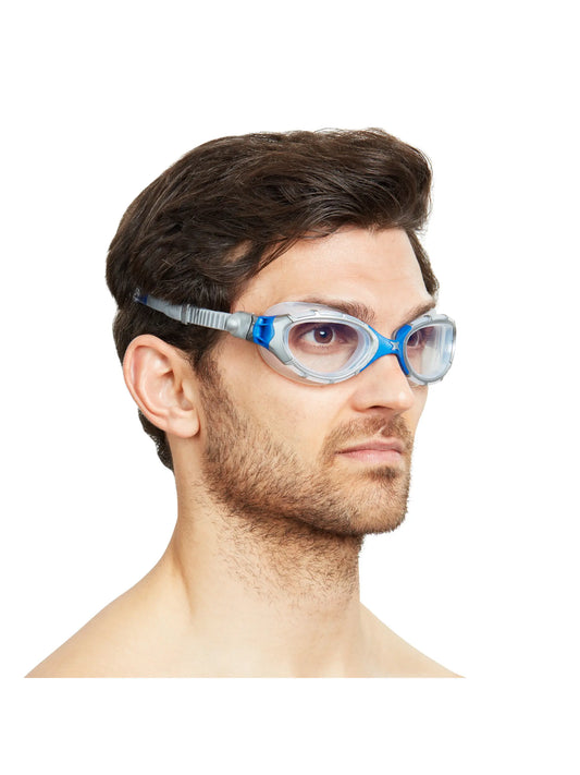 Zoggs Predator Flex Goggles - Grey/Blue Clear Lens