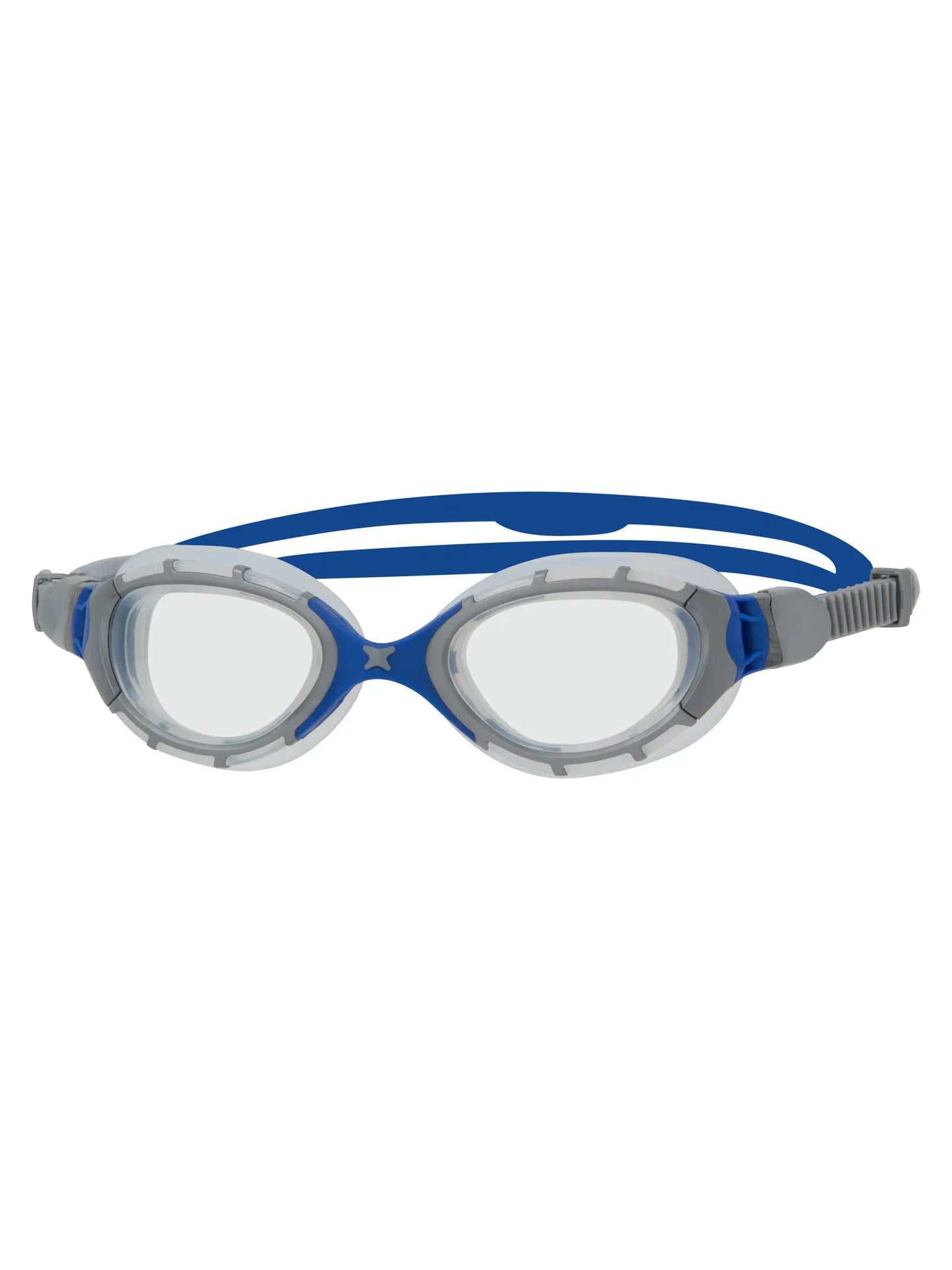 Zoggs Predator Flex Goggles - Grey/Blue Clear Lens