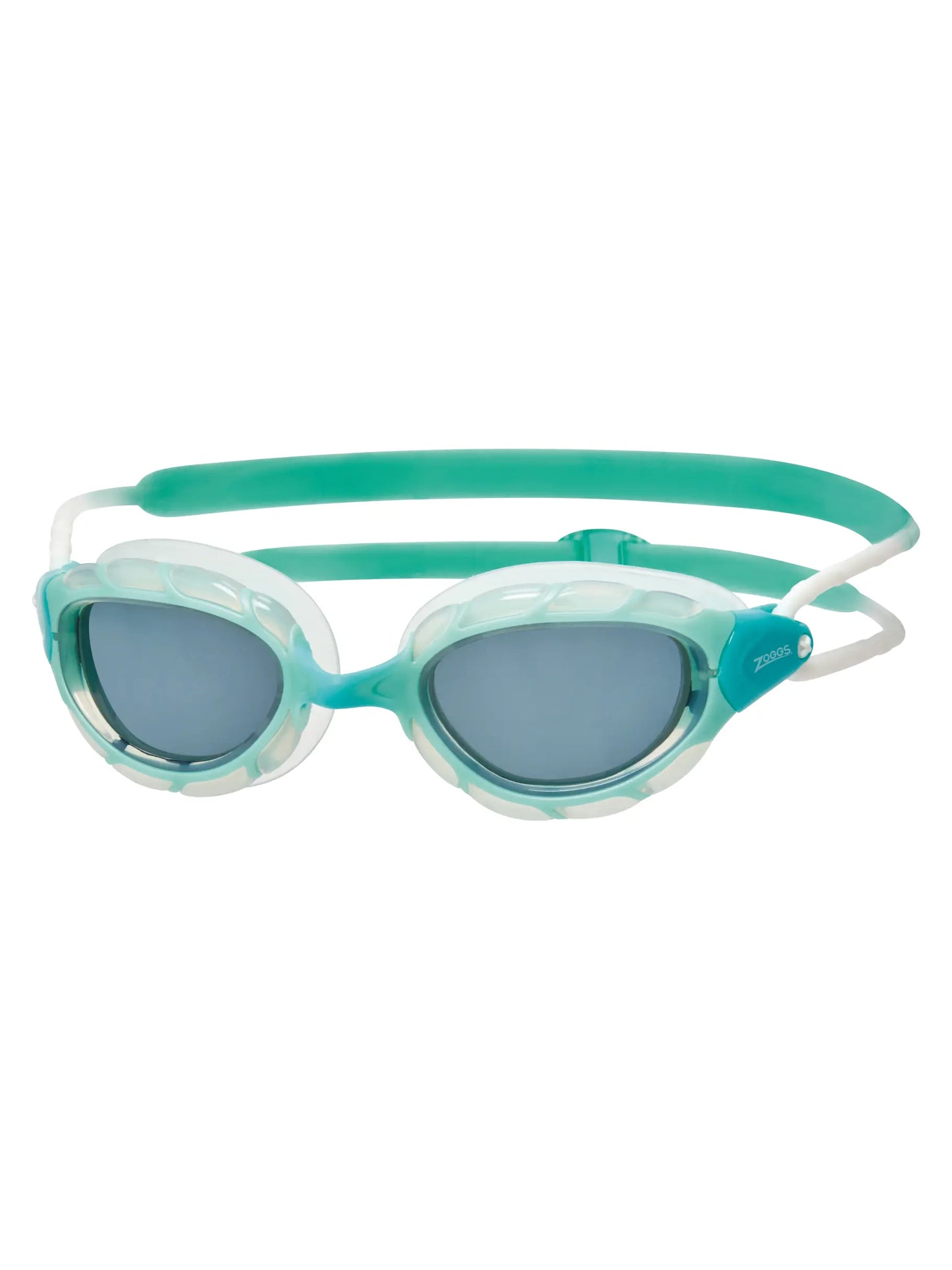 Zoggs Predator Goggles - Green/Clear Smoke Tint Lens (Smaller Profile Fit)