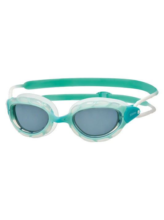 Zoggs Predator Goggles - Green/Clear Smoke Tint Lens (Smaller Profile Fit)