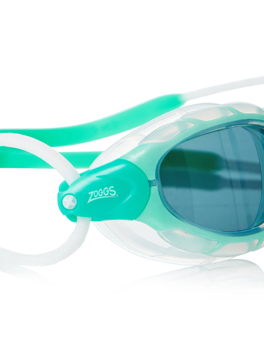 Zoggs Predator Goggles - Green/Clear Smoke Tint Lens (Smaller Profile Fit)