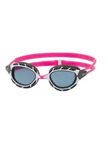 Zoggs Predator Goggles - Pink/White Smoke Tint Lens (Smaller Profile Fit)